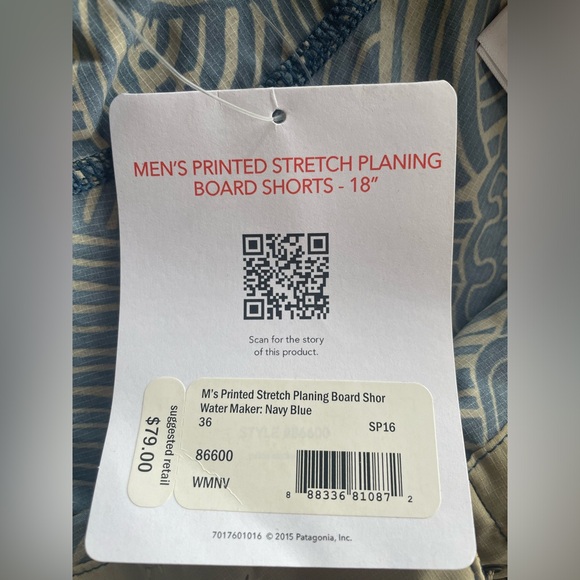 NEW Men’s Patagonia Board Short Swim Suit size 36. FREE SHIPPING! - Picture 4 of 4